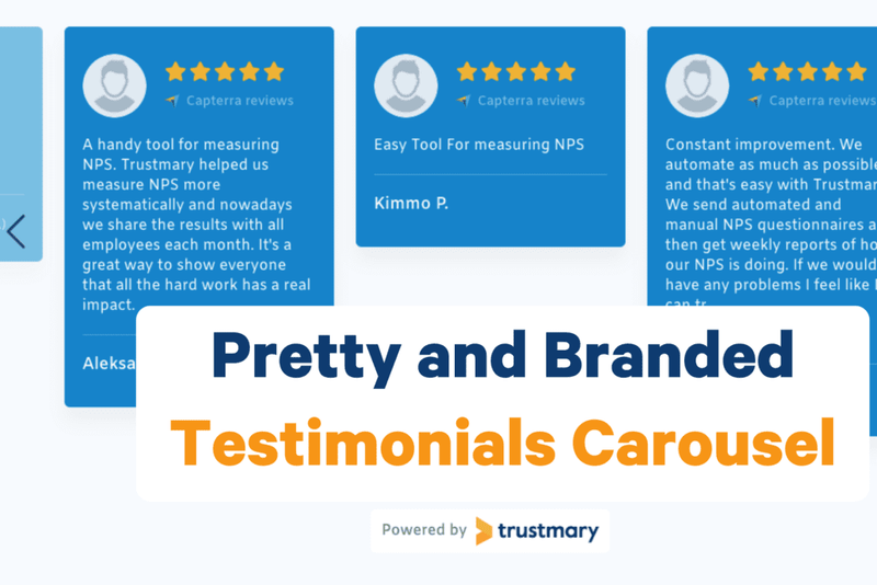 Pretty and Branded Testimonials Carousel that Creates Value