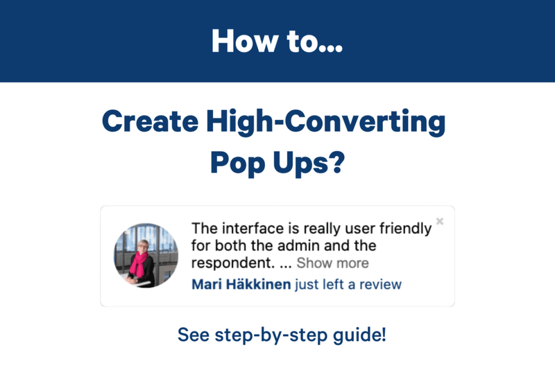 Luo tehokas pop-up liidien generoimiseen Trustmaryn avulla