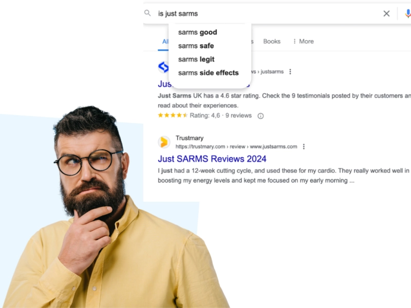 Just SARMS: Yritysarvostelut verkkokaupalle