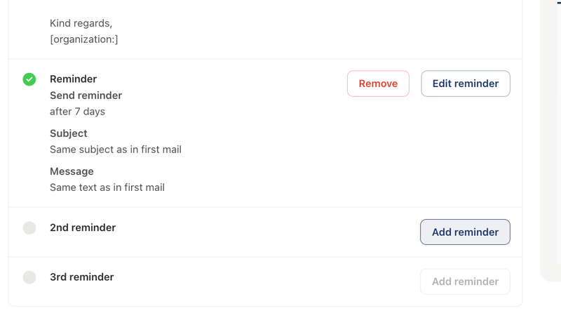 Set More Reminders for Your Survey