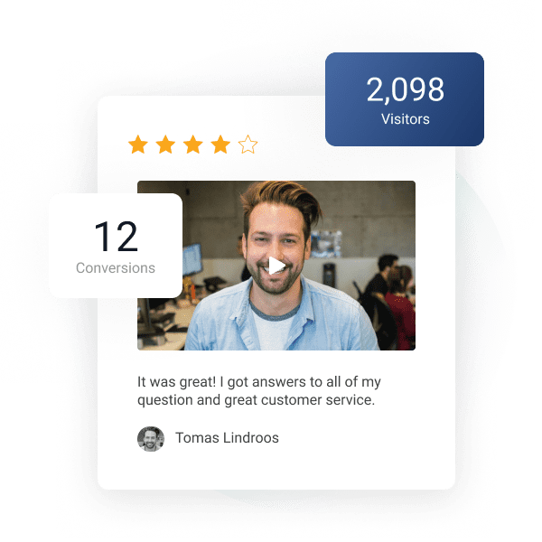 video review widget on your website