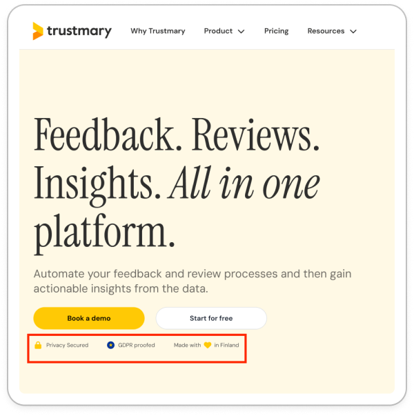 example of trust badges