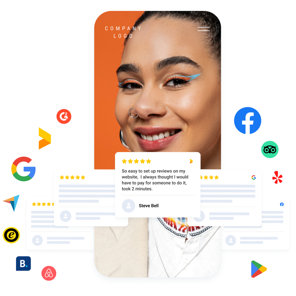 all in one review widget – add reviews to website from different sources: google, facebook, trustmary etc.