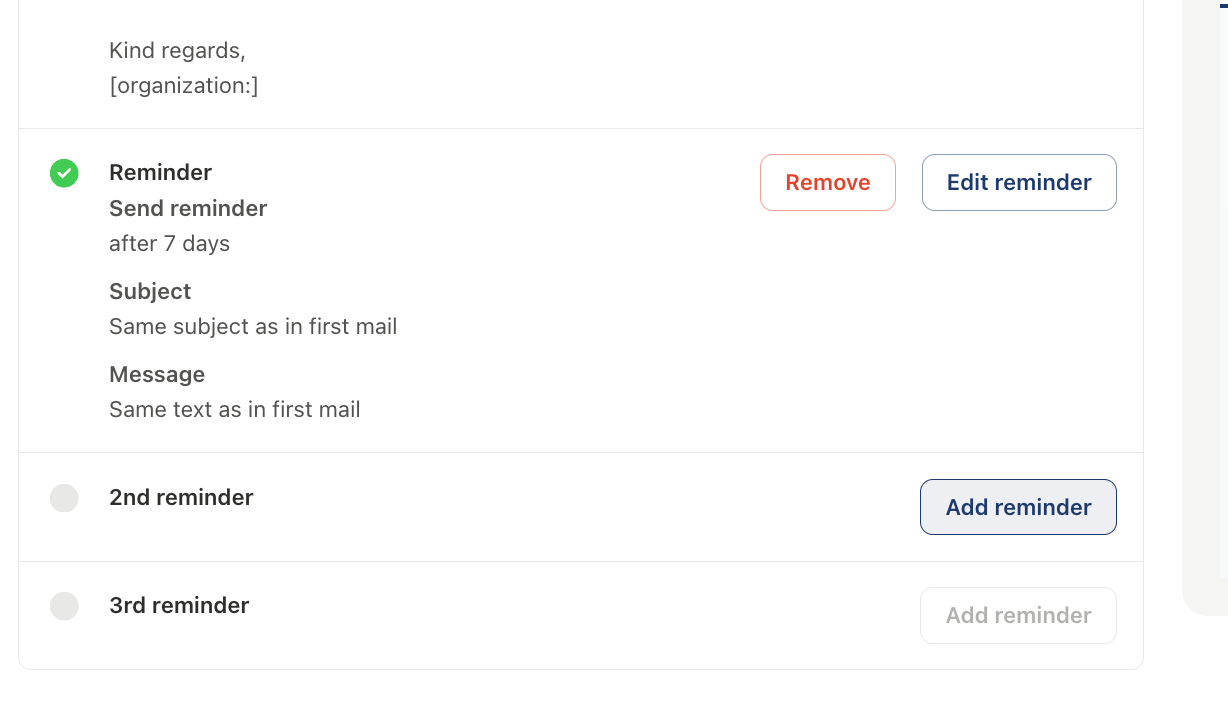 Set More Reminders for Your Survey